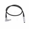 HangTon 12V 0B 2 Pin Right Angle to Straight Power Cable for Alexa Camera, Teradek Bolt Bond, SmallHD 703 Monitor, Z CAM E2 F6 S6 Camera EVF 90cm view 1