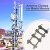 2 Pack Double Antenna Mast Clamp V Jaw Block 304 Stainless Steel TV Double Antenna Pole Holder Heavy Duty Pole to Pole Mounting Hardware Kit Bracket Holder for TV Ham, Flag Post, Umbrella, Parasols view 3
