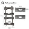 2 Pack Double Antenna Mast Clamp V Jaw Block 304 Stainless Steel TV Double Antenna Pole Holder Heavy Duty Pole to Pole Mounting Hardware Kit Bracket Holder for TV Ham, Flag Post, Umbrella, Parasols view 4