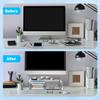 AboveTEK Acrylic Monitor Stand  Clear Monitor Riser & Computer Desk Stand, Premium Acrylic Laptop Stand for Home Office, PC TV Stand with Keyboard Storage Heavy Duty Desk Riser view 4