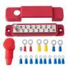 12 Point Busbar Bus Bar Power Distribution Block 180A 12V DC Pair Black Red Bring The Wiring Harness Together and Reasonably STO (Color : Red) view 1