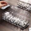 VALINK Plastic Cable Management Box with Lid, Portable Clear Cell Phone Cord Storage Organizer Dustproof Multi Grid Data Cable Storage Case view 4