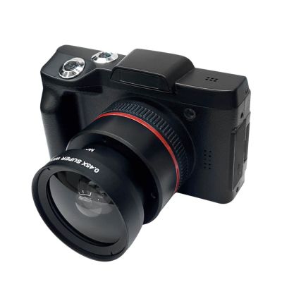 1080p Camera Digital Camera for Photography, Mini Vlogging Camera with 2.4 Inch HD Large Screen, 16x Digital Zoom, Detachable Lens, Built-in Microphones, Cool Stuff, Travel Essensials