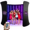 ZLPOWER 360 Photobooth Backdrop Photo Booth Enclosure Wall Backdrops Customized Logo 10FT Video Selfie Rotating Background with 32 PCS LED Light Stand for Rental Wedding Party view 1