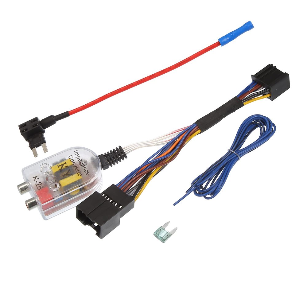 X AUTOHAUX Radio Amp Subwoofer Amplifier Plug Play Wire Wiring Harness Adapter Inline Converter 70-2105 for Chevy for GMC for Cadillac