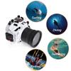Seafrogs 40M/130FT Underwater Camera housing Waterproof case for Fujifilm X-T3, with Zoom Gears for 16-55mm (White) view 3