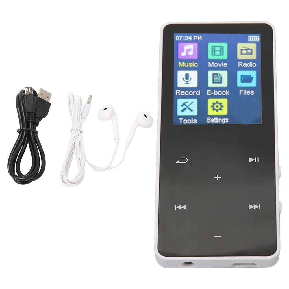 MP3 Player with Bluetooth, MP3 MP4 Player Portable Music Player with 1.8 inch, HiFi Lossless Sound MP3 Music Player for Running Sport (White)