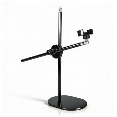 Overhead Phone Mount, Overhead Camera Mount Tripod Stand, Adjustable Phone Arm Stand, Desk Tripod for Video Recording, Live Streaming