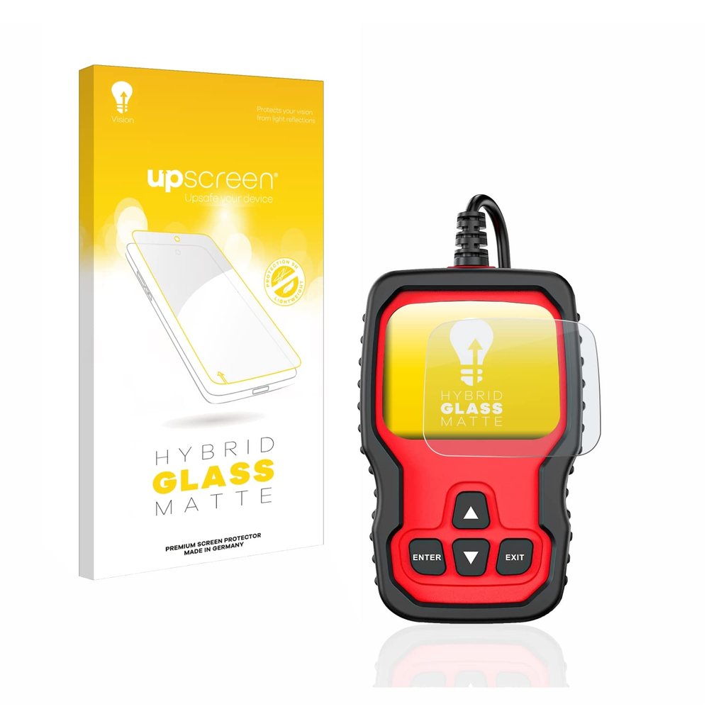 upscreen Matte Screen Protector Glass Film compatible with Ancel VD 500 - Anti-Glare, Anti-Fingerprint, 9H Glass Protection
