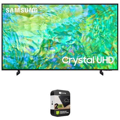 Samsung UN55CU8000 55 inch Crystal UHD 4K Smart TV Bundle with 2 YR CPS Enhanced Protection Pack (2023 Model)