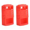 2PCS Mini Talky Silicone Protective Soft Cover TwoWay Radio Protector for UV5R Easy to Install More Convenient Lightweight and Portable (Red) view 1