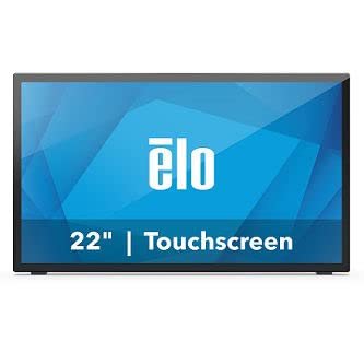Elo 2270L 22-inch Wide LCD Monitor, Full HD, Projected Capacitive 10-Touch, USB Controller, Anti-Glare, Zero-Bezel, Collapsible Stand, VGA, DP and HDMI Video Interface, Black, Worldwide