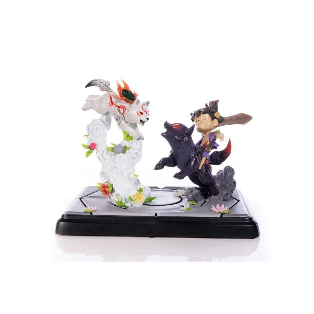 First4Figures Okamiden Statuette Chibiterasu vs. Dark Chibiterasu & Possessed Kuni 33 cm