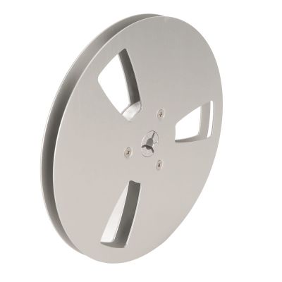 1/4 7 Inch Empty Reel, Recording Tape Reel to Reel Recorder, Open Reel Audio Tape Empty Reel Aluminum Reel Tape Reel Open Reel Machine Parts, 3 Hole Wind Holes (Silver)