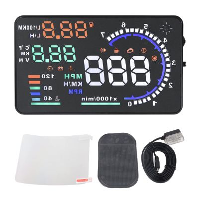 A8 5.5 OBD II Car HUD Display Auto Windshied Reflective Screen Speed Display