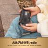 Emergency Hand Crank Radio - August MB291B - NOAA Portable Weather Radio & AM/FM Portable Power Bank 4500mAh with Solar Charging, Hand Crank & USB-C Charging - SOS Alarm, LED Flashlight & Reading Lamp view 2