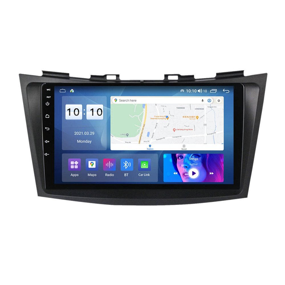 Android 12 Car Stereo for Suzuki Swift 2011-2015 9" Capacitive Touchscreen Car Radio, with Carplay Android Auto, with Bluetooth Audio and Hands Free Calling, Mp3 Player, Fm Car Radio