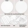 7.2x7.2ft God Bless Round Backdrop Cover First Communion Baptism Christening Party Circle Arch Backdrop Stand Pure White Gold God Bless Baby Shower Backdrop Baptism Party Decor Photo Shoot Props view 4