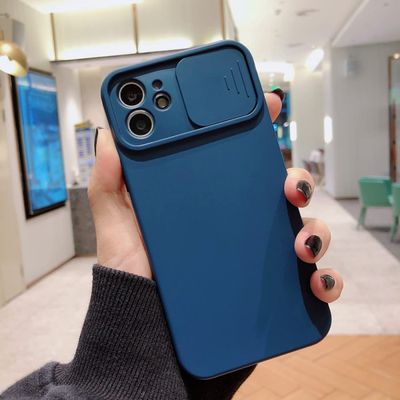 Camera Lens Protection Liquid Silicone Case on for iPhone 11 12 Pro Max 8 7 6 Plus Xr Xs Max X 14 13 12 Lens Push and Pull Cover,drak Blue,on iPhone XR