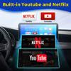 Flgocexs Wireless Carplay Adapter - 3 in 1 Wireless Carplay and Android Auto Adapter with Built in Netflix YouTube Support TF Card Only for Original Car Models After 2016 with Wired Car Play view 2