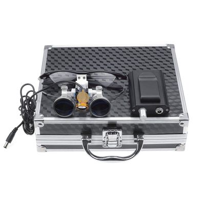 EustomA 3.5X Binocular Loupes Optical Glass Magnifier 3W LED Waist Hanging Light Clip on Lamp DY-004 with Optical Filter (Black)