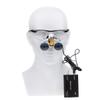 EustomA 3.5X Binocular Loupes Optical Glass Magnifier 3W LED Waist Hanging Light Clip on Lamp DY-004 with Optical Filter (Black) view 2
