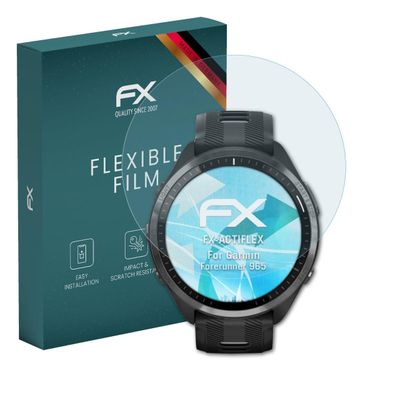 atFoliX Screen Protector compatible with Garmin Forerunner 965 Protector Film, ultra clear and flexible FX Screen Protection Film (3X)