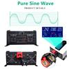 5000W,6000W,8000W,10000W,12000W Pure Sine Wave Power Inverters DC 12V/24V/48V/60V/96V to AC 110V/220V with 2AC Outlets LCD Show for Home RV Solar System,12000-48VTO220V view 2