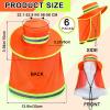 Jexine 6 Pcs Reflective Safety Hat High Visibility Neck Flap Boonie Hat Wide Brim Work Hats Breathable Bucket Cap for Worker (Orange) view 2