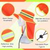 Jexine 6 Pcs Reflective Safety Hat High Visibility Neck Flap Boonie Hat Wide Brim Work Hats Breathable Bucket Cap for Worker (Orange) view 3