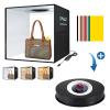 PULUZ Portable Photo Studio Light Box Kit with 360 Degree Motorized Rotating Turntable Display Stand for Photography Products and ShowsBlack view 1