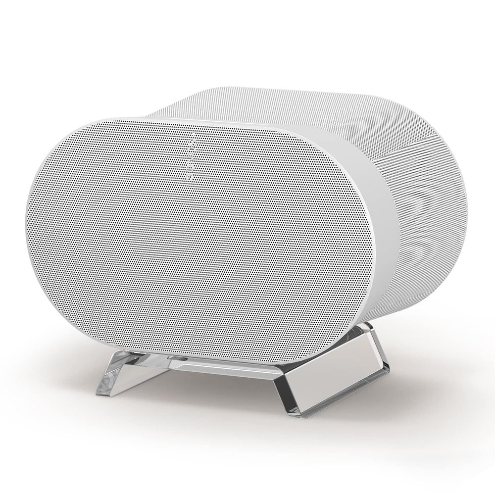 HeyMoonTong Acrylic Table Stand for Sonos ERA 300 Wireless Speaker - Desktop Decorative Bracket Mounting Accessories for Sonos ERA 300 (Clear, 1-Pack)