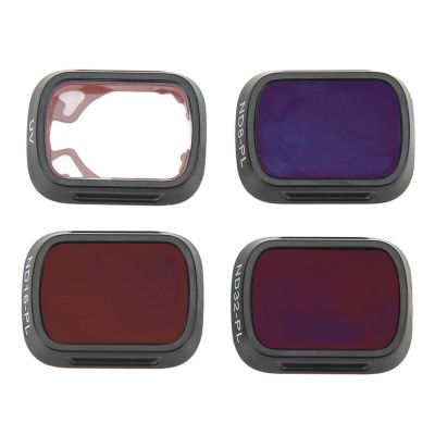 OUKENS 4PCS Drone Filter Lens, Filter Set, Aluminum Alloy Optical Glass UV ND8PL ND16PL ND32PL Filters Set for Mini 3 Pro,Drone Lens Accessories