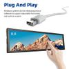 Yunseity 8.8 Inch Monitor, 480x1920 LCD, 170 Viewing Angle, Plug and Play view 3
