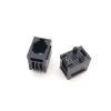 100PCS x RJ11 52-4P4C with Flange 180degree top-Entry PCB Phone Modular Jack Female Telephone Socket LAN Connector view 2