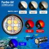 LetonPower Turbo SX Dive Light, 11000 Lumens 100m Underwater Video Light,Diving Flashlight,Scuba Dive Light,Waterproof Flashlight with for Under Water Sports,Underwater Video Shooting and Photography view 2