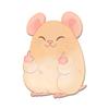 Cute Hamster Middle Finger Sticker - Gag Gift Novelty Funny Decal for Laptop Phones Cars Bumper (3" x 2.2") view 1