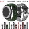 AEHON 26mm Replacement Watch Strap For Garmin Fenix 5X Watch Band Sport Silicone Watchband For Garmin Fenix3 3HR (Color : Army green) view 3