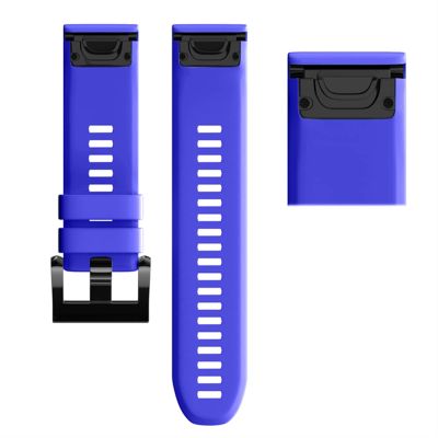 BCMCBV 26 22MM Silicone Quick Release Watchband Strap for Garmin Fenix 7 7X 6X 5X 3 3HR Watch Easyfit Wrist Band Strap (Color : Lake Blue, Size : Forerunner 935 945)