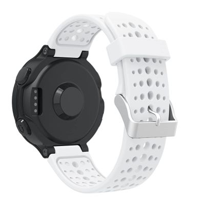 AEMALL Soft Silicone Watch Strap Replacement Wrist Watch Band For Garmin Forerunner 220/230/235/620/630 Watchband With Tools (Color : White)