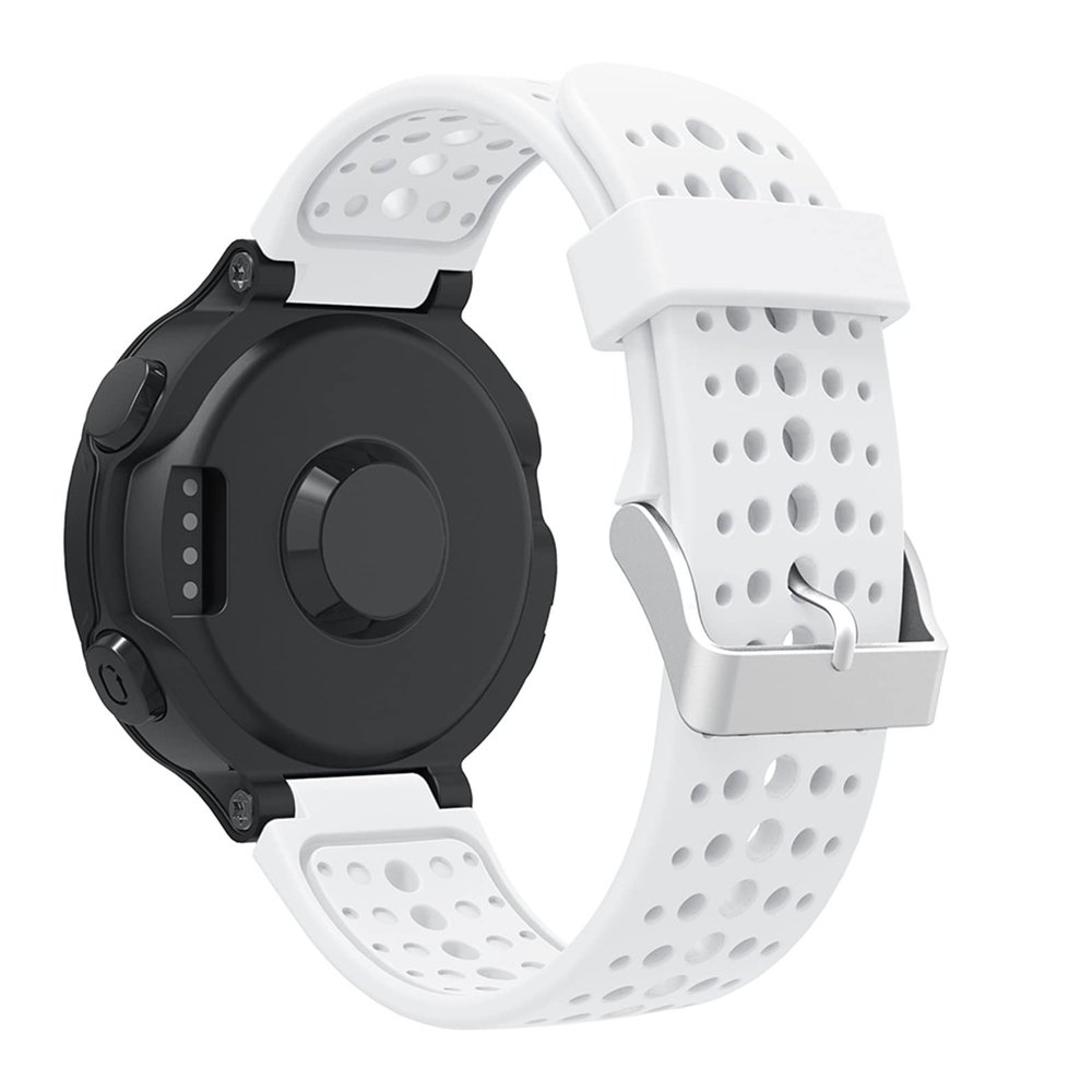 AEMALL Soft Silicone Watch Strap Replacement Wrist Watch Band For Garmin Forerunner 220/230/235/620/630 Watchband With Tools (Color : White)