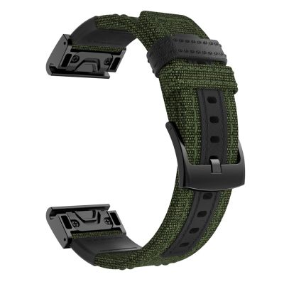 AXTI 26 22mm Quick Release Watchband Strap For Garmin Fenix 6 6X Pro 5X 5Plus MK2i Enduro D2 Delta PX Watch Easyfit Wrist Band (Color : Army Green, Size : For Garmin D2 Bravo)