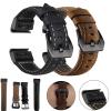 BUDAY 20 22 26mm Smart Leather Quick Release Replace Straps For Garmin Fenix 6 6S 6X Pro 5S 5 5X Plus 3 HR 935 945 Wristband (Color : Dark brown, Size : 20mm Fenix 6S 6SPro) view 2