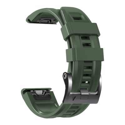 SCRUBY 26 22MM Silicone Quick Release Watchband Strap For Garmin Fenix 7X 7 6 6X Pro 5X 5Plus 3HR Smartwatch Easyfit Wristband Bracelet (Color : Army Blue, Size : 22mm For Fenix 7-EPIX)