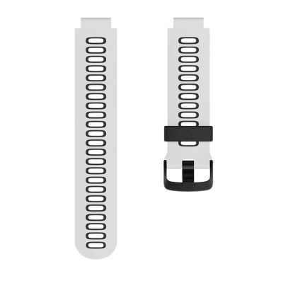 CEKGDB Soft Silicone Watchband Strap For Garmin Forerunner 735XT 220 230 235 620 630 735XT Smart Watch Replacement Watch Band Bracelet (Color : White Black)