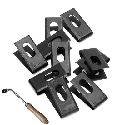 10X Painted Black Matt Iron Floor Vinyl Welding Grooving U And V Blades 20X10MM