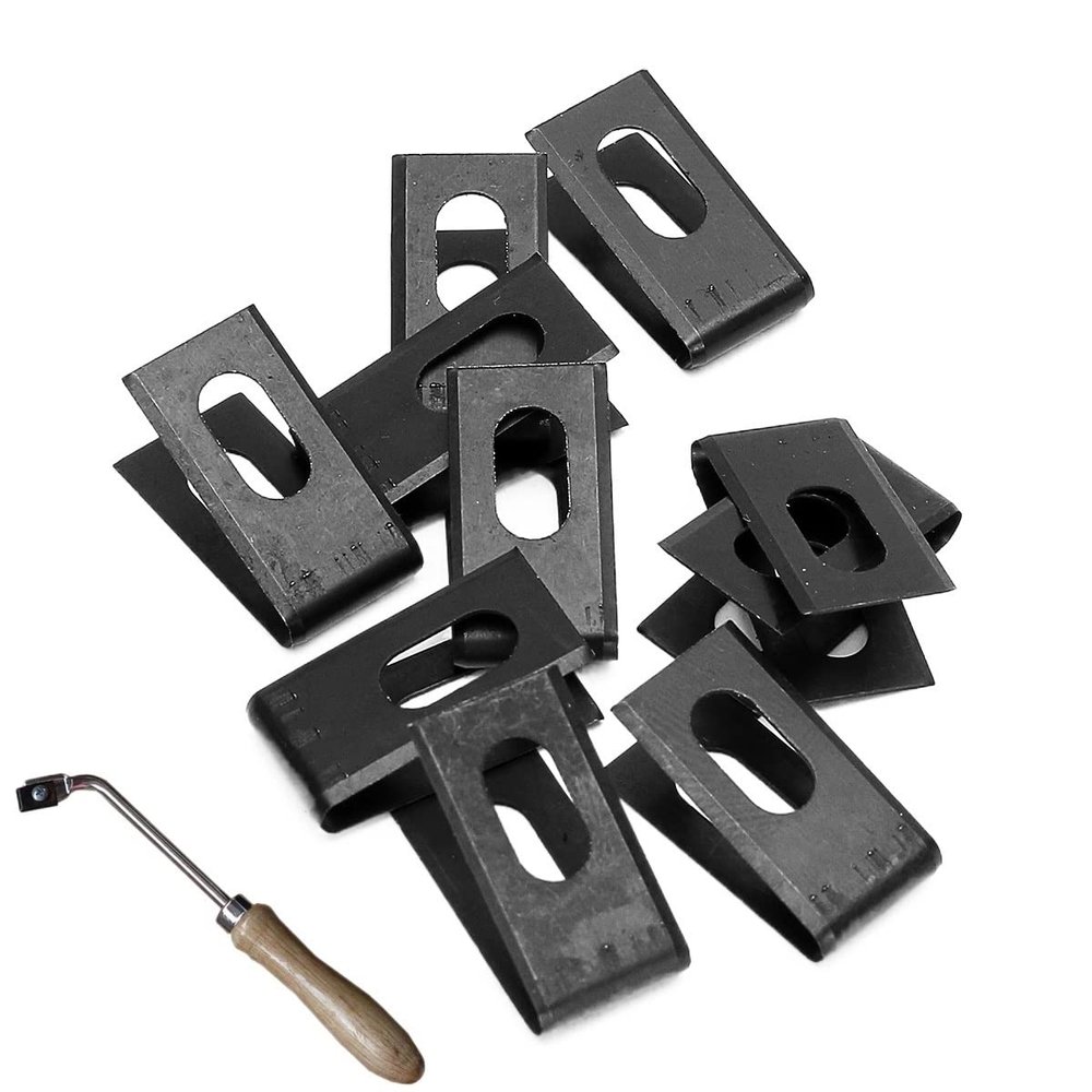 10X Painted Black Matt Iron Floor Vinyl Welding Grooving U And V Blades 20X10MM