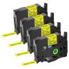 KCMYTONER 4 Pack Compatible for Ptouch TZE631 TZE-631 12mm 0.47 Black on Yellow Laminated Label Tape for PT-1880W PT-1890C PT-1890SC PT-1890W PT-1950 PT-2430PC Label Maker Refills view 1