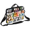 Animals Alphabet Letters Laptop Shoulder Messenger Bag Waterproof Laptop Briefcase with Handle and Padded Strap Case Sleeve for 13 13.3 14 15.6 Inch Laptop Case view 1