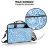 Blue Paisley Pattern Laptop Shoulder Messenger Bag Waterproof Laptop Briefcase with Handle and Padded Strap Case Sleeve for 13 13.3 14 15.6 Inch Laptop Case view 3